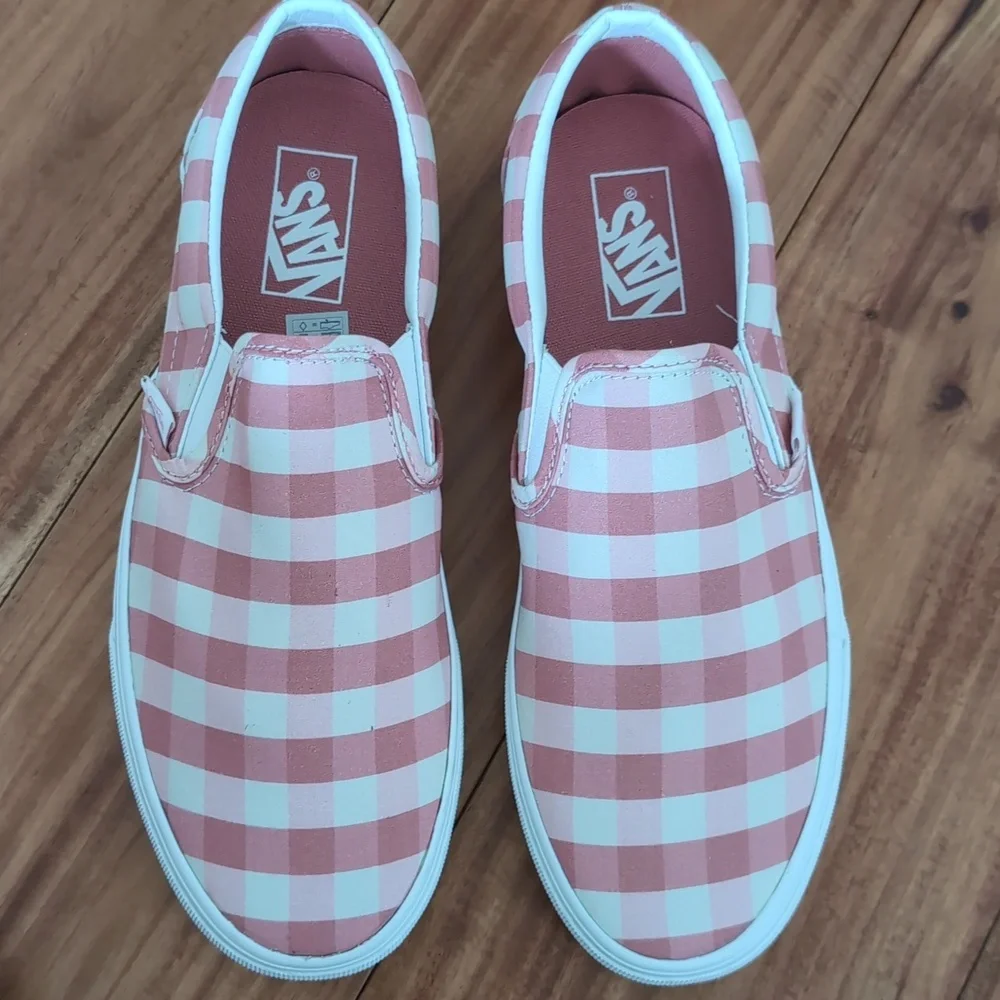 Vans Classic Slip on Rosette / True White Men's Size 7 1/2 Women's 9 Nwt - Picture 2 of 9